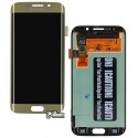 Дисплей для Samsung G925F Galaxy S6 EDGE; Samsung, золотистый, с сенсорным экраном (дисплейный модуль), original (PRC)