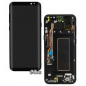 Дисплей для Samsung G955F Galaxy S8 Plus, чорний, з сенсорним екраном (дисплейний модуль), з рамкою, оригінал (PRC), midnight black