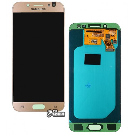 Дисплей для Samsung J530F Galaxy J5 (2017), золотистый, с сенсорным экраном (дисплейный модуль), Original (PRC), self-welded