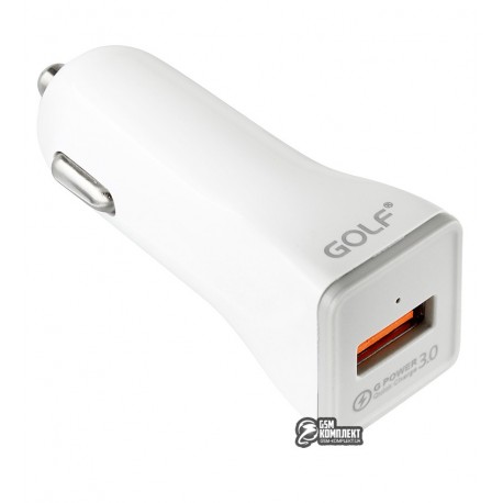 Автомобильное зарядное устройство Golf GF-CQ1 quick charge 3.0 (1USB, 3А)