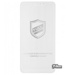 Закаленное защитное стекло Tiger Glass для Xiaomi Redmi Note 6 Pro, 0,26 мм 9H, 2.5D, Full Glue, белое