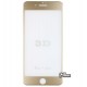 Закаленное защитное стекло 4D Glass для Apple iPhone 7 Plus / 8 Plus, 3D, 0,3 мм 9H, золотое