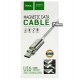 Кабель Type-C - USB, Hoco U16 magnetic adsorption, 2,1 Ампер, 1 метр, магнитный, серебро
