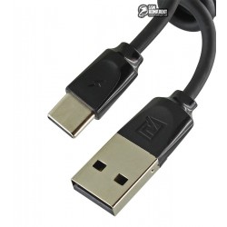 Кабель Type-C - USB, Remax RC-117a Radiance-PRO, 2.4 Ампер, 1 метр, пружинка