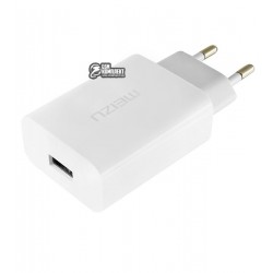 Зарядное устройство Meizu UP1220E, 1USB, 5В, 2A / QC:MCharge3.0 / QR, белое