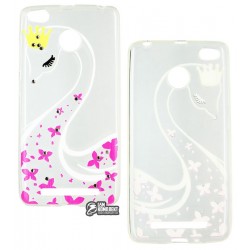 Чехол для Xiaomi Redmi 3s, лебедь, со стразами, силиконовый, прозрачный