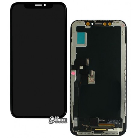 Дисплей iPhone X, черный, с сенсорным экраном (дисплейный модуль), (TFT), Сopy