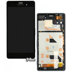 Дисплей для Sony D6603 Xperia Z3, D6643 Xperia Z3, чорний, з сенсорним екраном (дисплейний модуль),з рамкою, original (PRC)