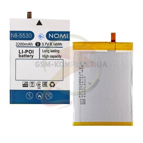 Аккумулятор NB-5530 для Nomi i5530 Space X, Li-ion, 3,7 В, 2300 мАч, original