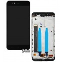 Дисплей Xiaomi Mi 5X, Mi A1, черный, с тачскрином, с рамкой, High quality, Self-welded, MDG2, MDI2, MDE2