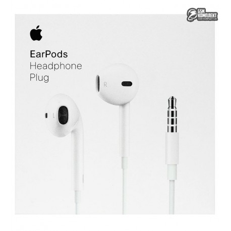 Навушники MD827 Apple EarPods with 3.5 mm Headphone Plug (из комплекта)