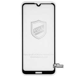 Закаленное защитное стекло для Huawei Y7 (2019), Y7 Pro (2019) 0,26 mm 9H, Full Glue, черное, ЛЮКС