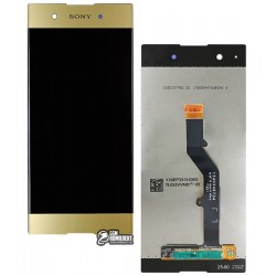 Дисплей для Sony G3412 Xperia XA1 Plus Dual, золотистый, з сенсорним екраном