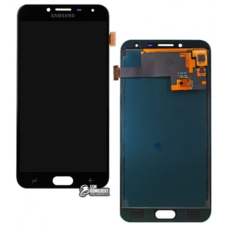 Дисплей для Samsung J400F Galaxy J4, черный, с сенсорным экраном (дисплейный модуль), с регулировкой яркости, (TFT), Сopy