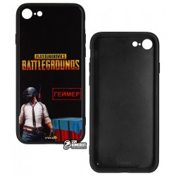 Чехол для iPhone 7, iPhone 8, Puzzo glass case mad series, силикон-стекло, pubg