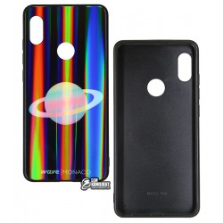 Чехол для Xiaomi Redmi Note 5 Pro (Redmi Note 5), WAVE Monaco Case, силикон-стекло, планета