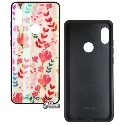 Чехол для Xiaomi Redmi Note 5 Pro (Redmi Note 5), WAVE Monaco Case, силикон-стекло, цветы