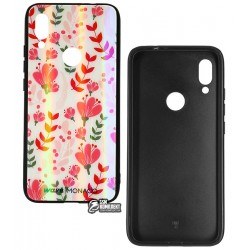 Чехол для Xiaomi Redmi 7, WAVE Monaco Case, силикон-стекло, цветы Чехол для Xiaomi Redmi 7, WAVE Monaco Case, силикон-стекло, цветы