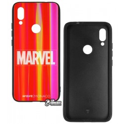 Чехол для Xiaomi Redmi 7, WAVE Monaco Case, силикон-стекло, marvel