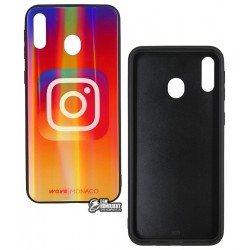 Чехол для Samsung M205F Galaxy M20, WAVE Monaco Case, силикон-стекло, insta Чехол для Samsung M205F Galaxy M20, WAVE Monaco Case, силикон-стекло, insta