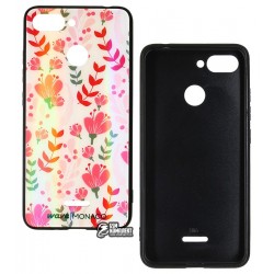 Чохол для Xiaomi Redmi 6, WAVE Monaco Case, силікон-скло, квіти