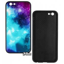 Чехол для iPhone 7, iPhone 8, HQ Glass Pictures case 360, силикон-стекло, star