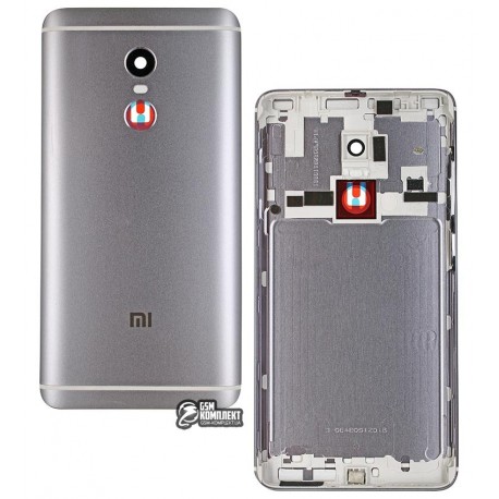Задняя крышка батареи для Xiaomi Redmi Note 4, Redmi Note 4X, серый, оригинал (PRC), с боковыми кнопками, MediaTek