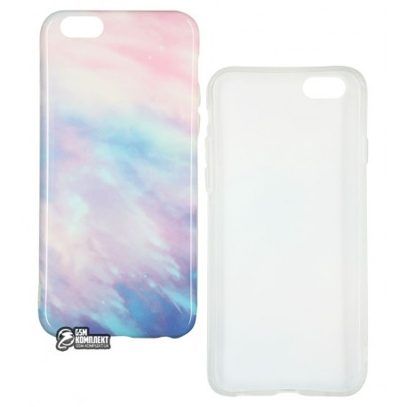 Чехол для iPhone 6, iPhone 6s, Light Mramor case 360, силиконовый, blue
