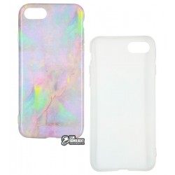 Чехол для iPhone 7, iPhone 8, Light Mramor case 360, силиконовый, pink