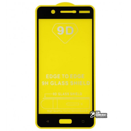 Закаленное защитное стекло для Nokia 5 Dual Sim, 0,25 мм, 2.5D, 9H, Full Glue, черное