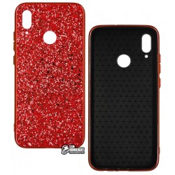 Чехол для Huawei P Smart+/Nova 3i, Shining Corners With Sparkles, силикон, красный