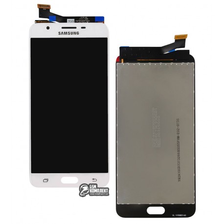 Дисплей для Samsung G610 Galaxy J7 Prime, SM-G610 Galaxy On Nxt, белый, с сенсорным экраном (дисплейный модуль), original (PRC)
