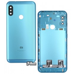 Задняя панель корпуса для Xiaomi Mi A2 Lite, Redmi 6 Pro, синяя