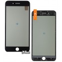 Скло дисплея для iPhone 7 Plus, з рамкою, з поляризационной плівкою, з OCA-плівкою, чорний колір
