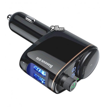FM-трансмиттер BASEUS Locomotive Bluetooth MP3 (2USB, 2.4A+1A)