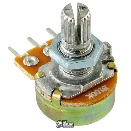 Резистор переменный 100 kOhm, 15мм, WH148 1A-1-18T-B104-L15