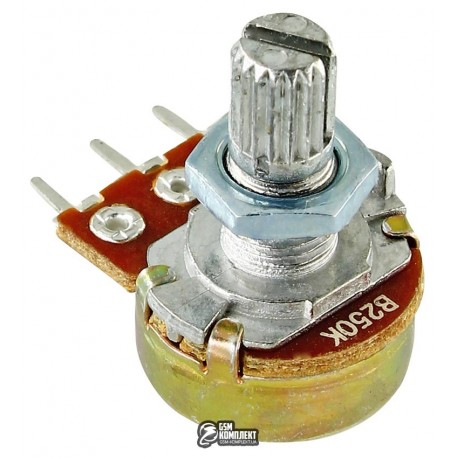 Резистор переменный 250 kOhm, 15мм, WH148 1A-1-18T-B254-L15