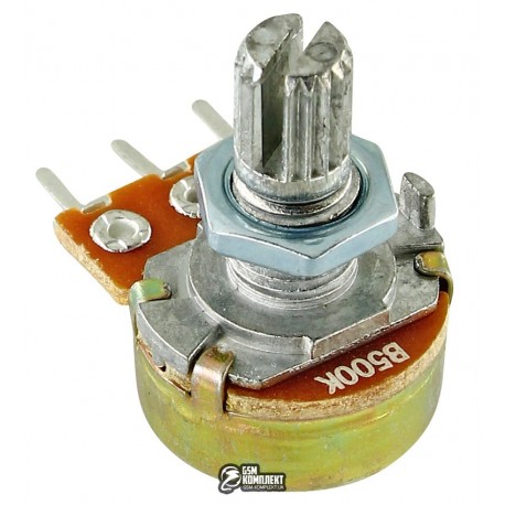 Резистор переменный 500 kOhm, 15мм, WH148 1A-1-18T-B504-L15