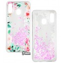 Чохол для Samsung Galaxy A20 / A30 A205F / A305F, Lovely Stream, силіконовий з рідиною, (flowering corners)