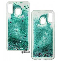 Чехол для Samsung Galaxy A20/A30 A205F/A305F, Lovely Stream, силиконовый с жидкостью, (green herbs)