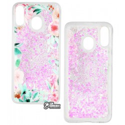 Чехол для Samsung Galaxy M20 M205F, Lovely Stream, силиконовый с жидкостью, (flowering corners) Чехол для Samsung Galaxy M20 M205F, Lovely Stream, силиконовый с жидкостью, (flowering corners)