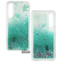 Чехол для Xiaomi Mi9 SE, Lovely Stream, силиконовый с жидкостью, (green herbs)