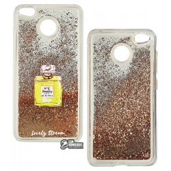 Чехол для Xiaomi Redmi 4X, Lovely Stream, силиконовый с жидкостью, (Number 5 beauty Paris)