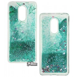 Чехол для Xiaomi Redmi 5, Lovely Stream, силиконовый с жидкостью, (green herbs)