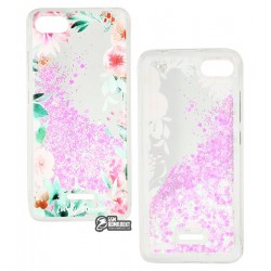 Чехол для Xiaomi Redmi 6A, Lovely Stream, силиконовый с жидкостью, (flowering corners)