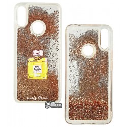 Чехол для Xiaomi Redmi Note 7, Lovely Stream, силиконовый с жидкостью, (Number 5 beauty Paris)