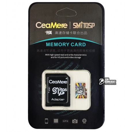 Карта памяти CeaMere RX MicroSD + Adapter C10 16GB