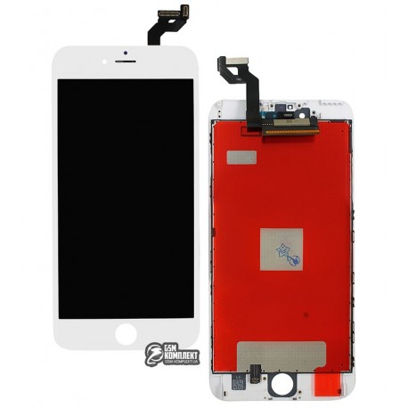 Дисплей iPhone 6S Plus, белый, с рамкой, с сенсорным экраном (дисплейный модуль), copy