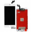 Дисплей iPhone 6S Plus, білий, з рамкою, з сенсорним екраном (дисплейний модуль), China quality, Tianma