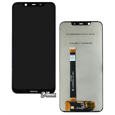 Дисплей для Nokia 7.1 Plus, X7 (2018), черный, с сенсорным экраном (дисплейный модуль), Original (PRC)